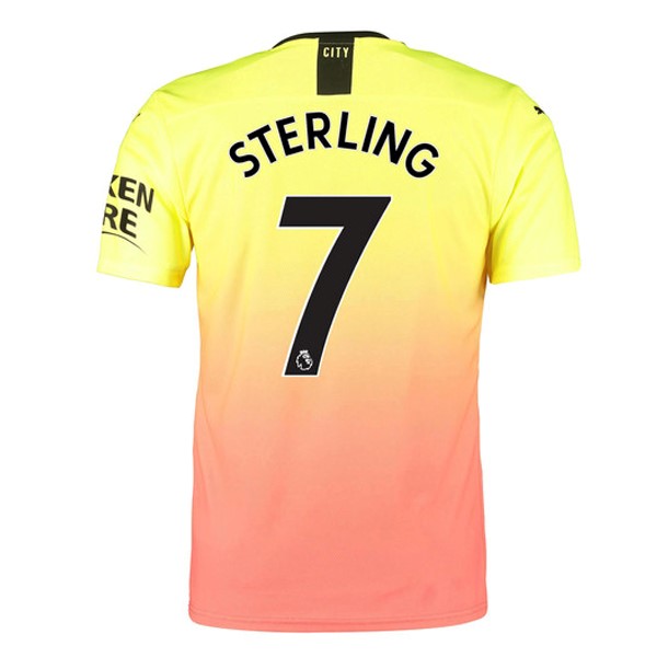 Camiseta Manchester City NO.7 Sterling 3ª 2019-2020 Naranja